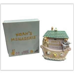 Vintage RUSS Noah's Menagerie Noah's Ark Baby Picture 3 x 3.5 in Photo Frame